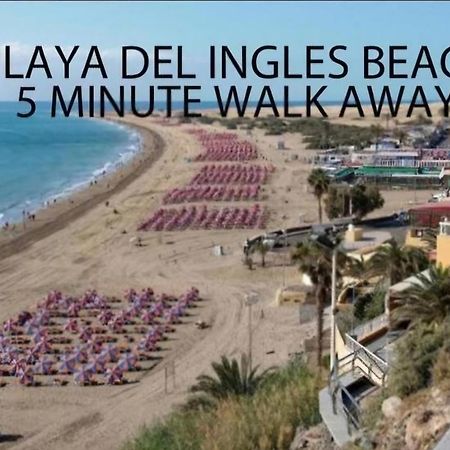 Ocean Front Cozy 2 Bedroom, 3 Beds Spacious- Netflix, Pool, Beach Lift & Fast Wifi Playa del Ingles  Luaran gambar